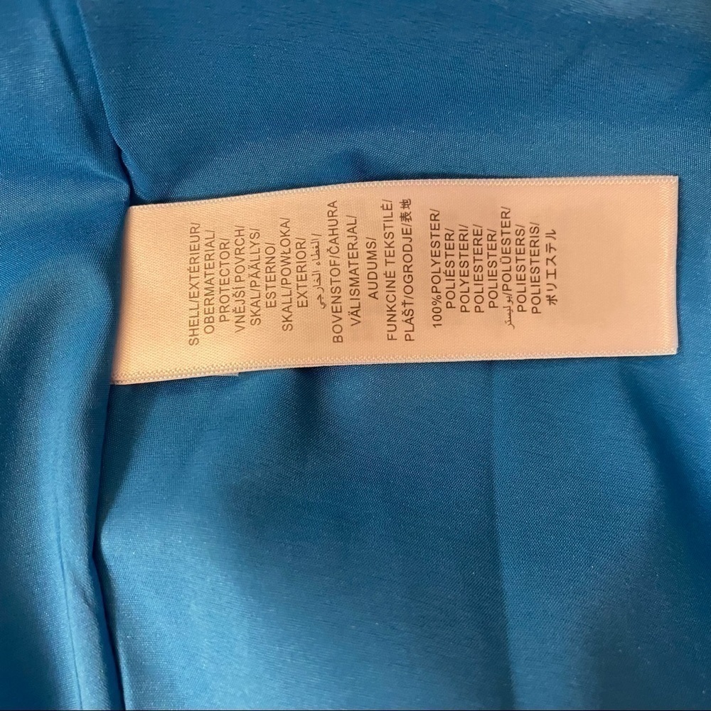 Aidan by Aidan Mattox Halter Sleeveless Foiled Mermaid Gown in Ocean Dream - Picture 11 of 11